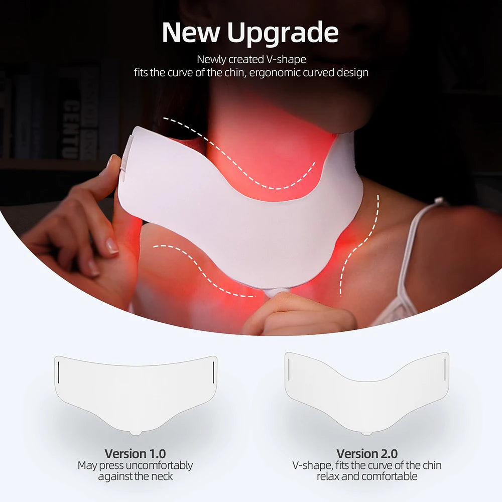 7 Colors Photon Face Neck LED Mask 3D Flexible Silicone Facial Beauty Mask Red Light Infrared Skin Care Repair Skin Wireless Use
