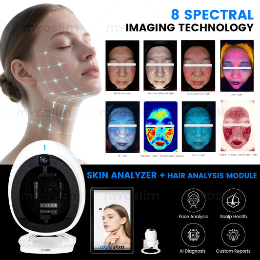 AISIA Q1 3D AI Facial Skin Analyzer Detection Skin Problem Diagnosis 8 Spectrum Professional Analysis Beauty Salon Equipment