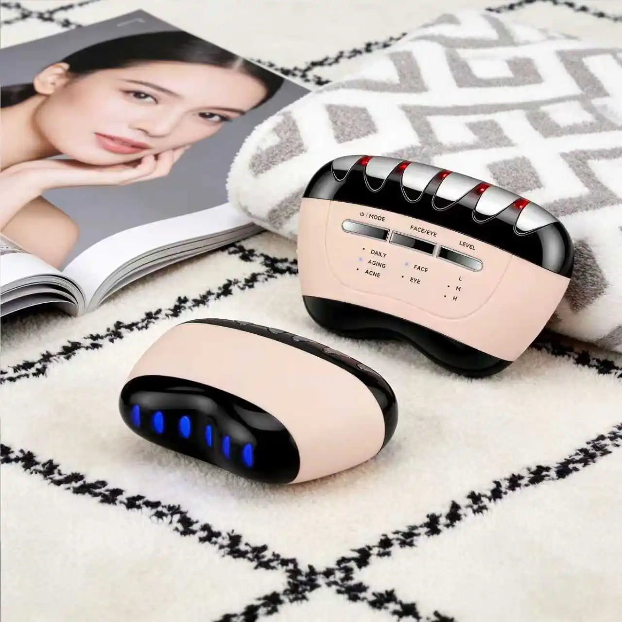 Home USB Electric Beauty Massager, V-Face Lifting Device, RF Skin Rejuvenation Tool, Ergonomic Design, Perfect Holiday Gift for